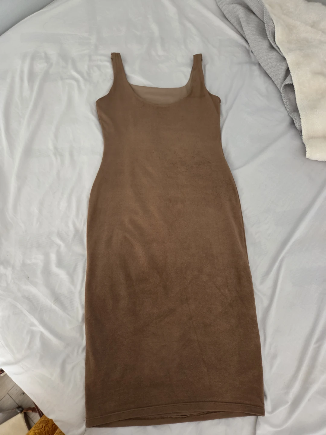 LUX LA Suede-like Midi Dress - Brown - photo 2