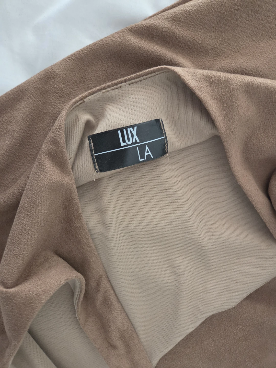 LUX LA Suede-like Midi Dress - Brown - photo 3
