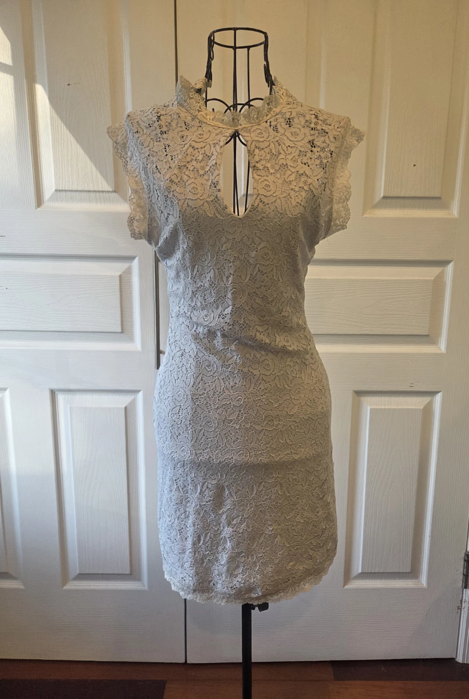Bebe Lace Sheath Dress XS