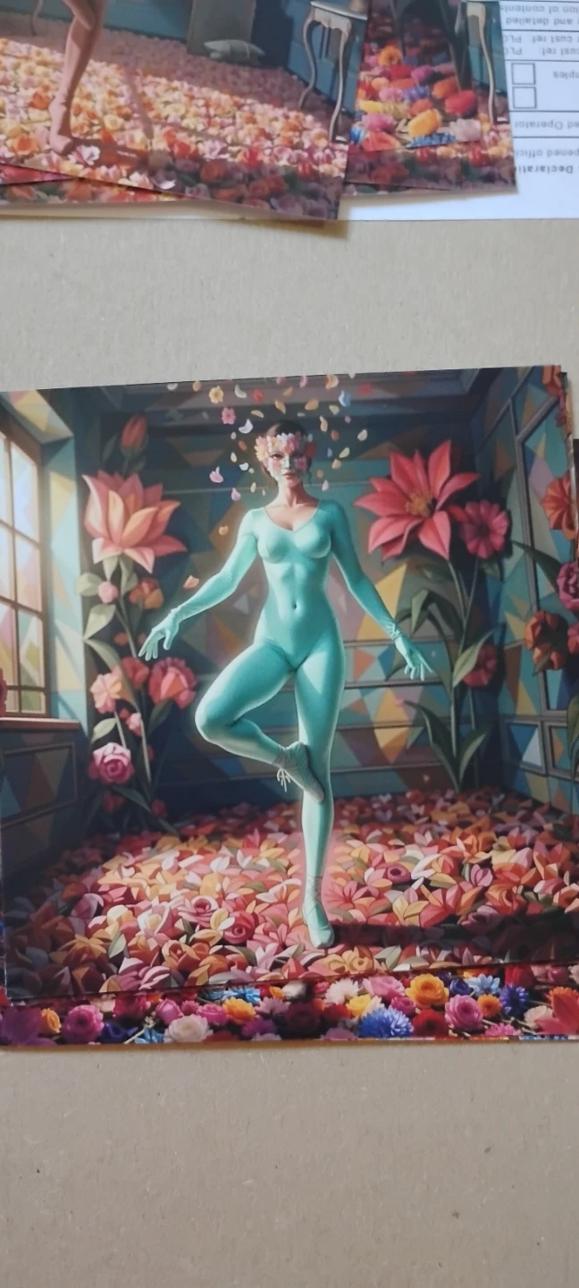 Art Print - Woman in Flower Room