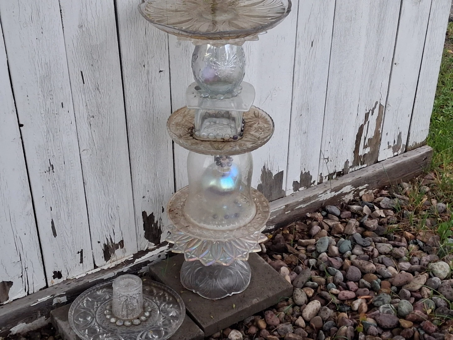 Upcycled Glass Garden Stake - photo 5