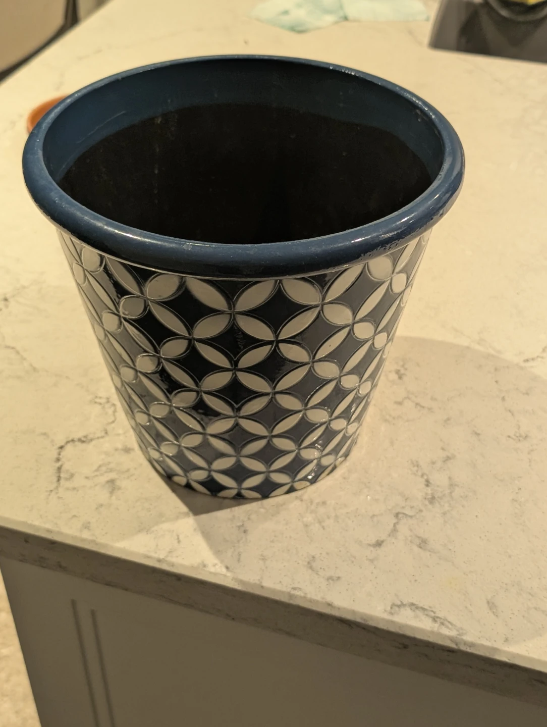 Decorative Blue and White Planter Pot - photo 4