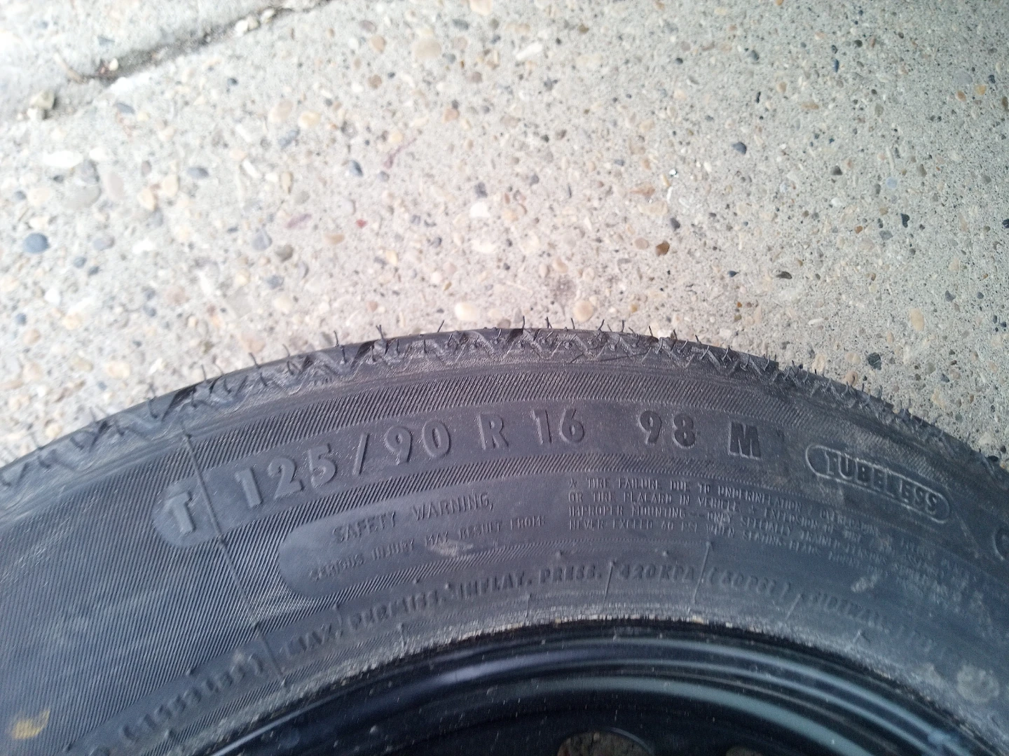 Temporary Spare Tire 125/90 R16 98M for Mercedes-Benz