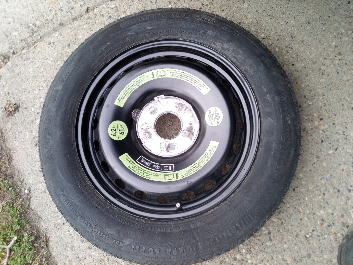 Temporary Spare Tire 125/90 R16 98M for Mercedes-Benz - photo 2
