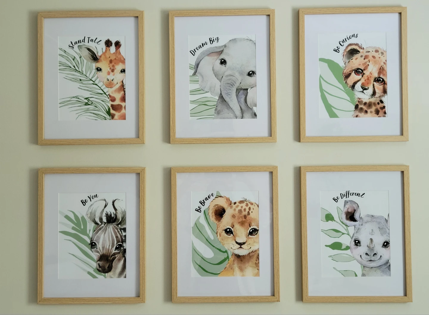 Set of 6 Framed Animal Prints for Nursery - photo 2