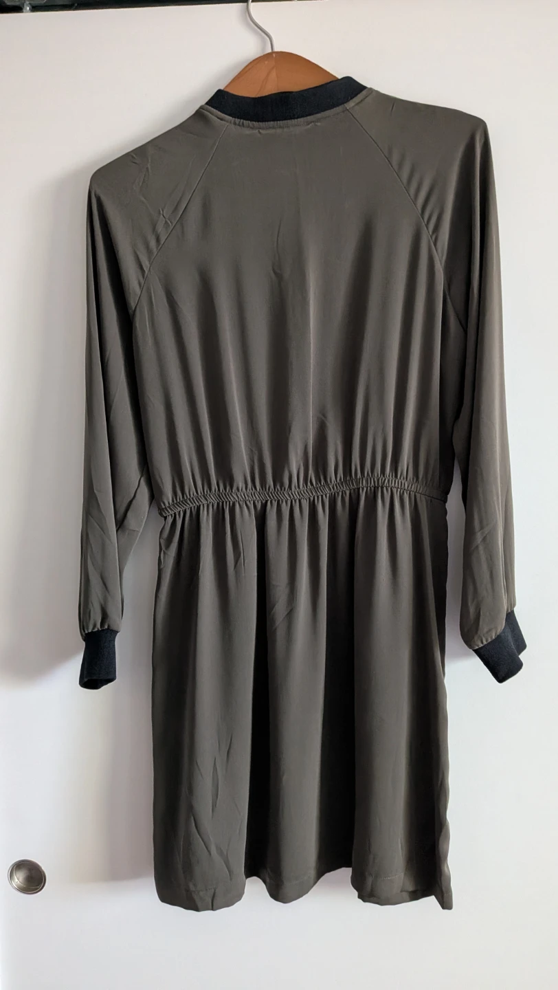Y2K Dynamite Olive Green Bomber Style Dress - photo 3