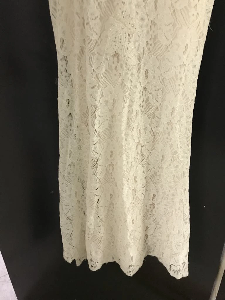 Cream Lace Embellished Maxi Dress - photo 3