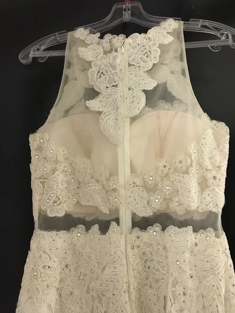 Cream Lace Embellished Maxi Dress - photo 4