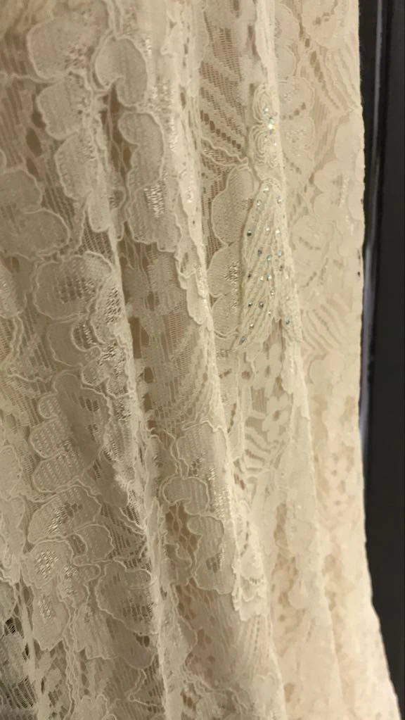 Cream Lace Embellished Maxi Dress - photo 5