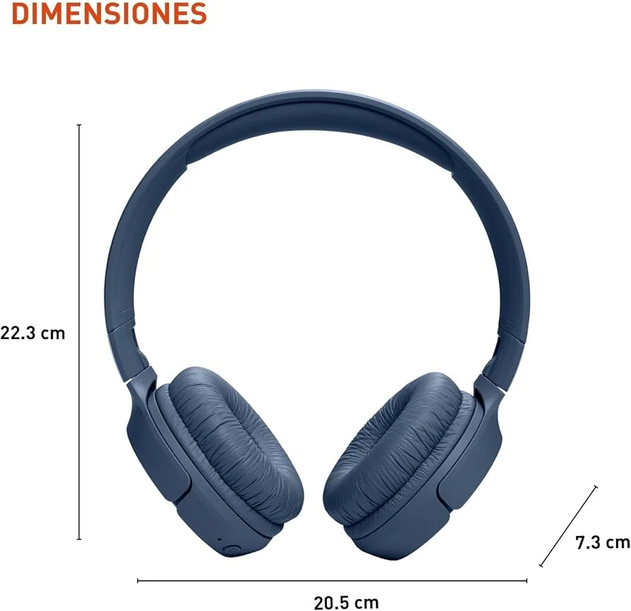 JBL Tune 520BT Wireless On-Ear Headphones - Blue - photo 3