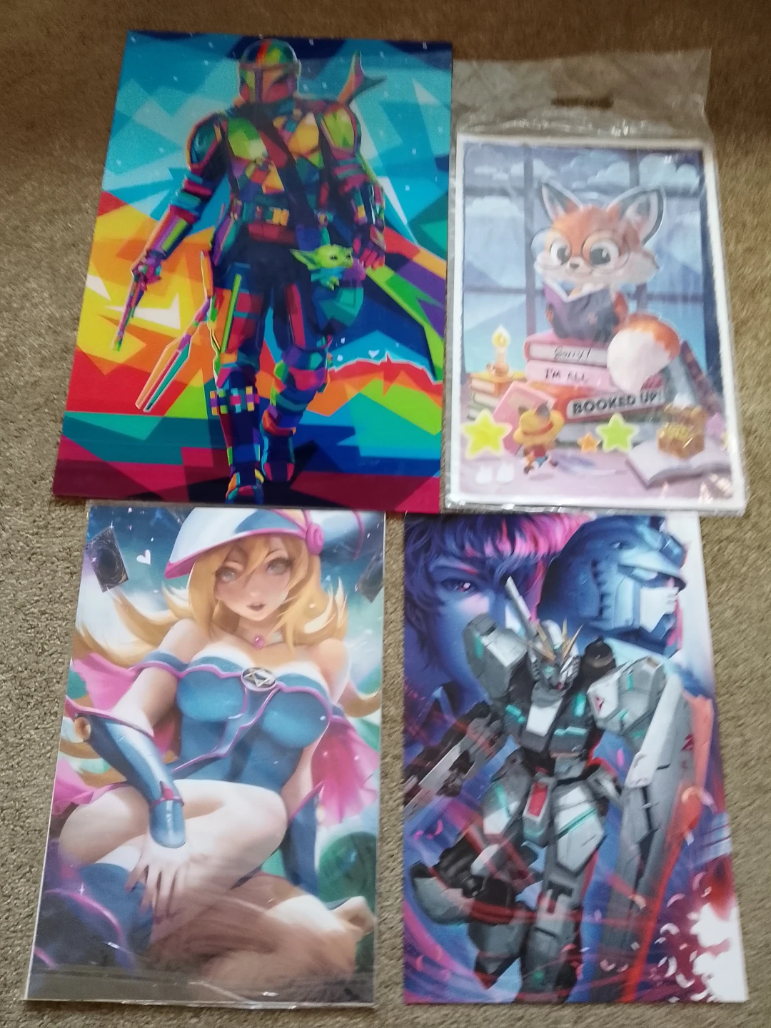 Assorted Anime and Game Art Prints
