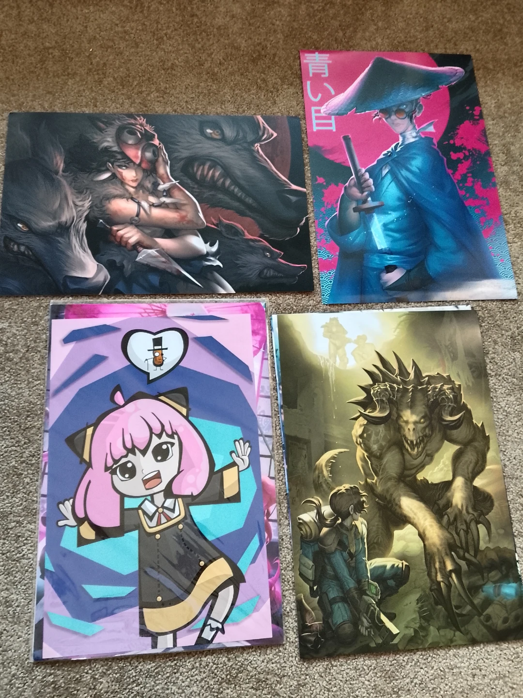 Assorted Anime and Game Art Prints - photo 2
