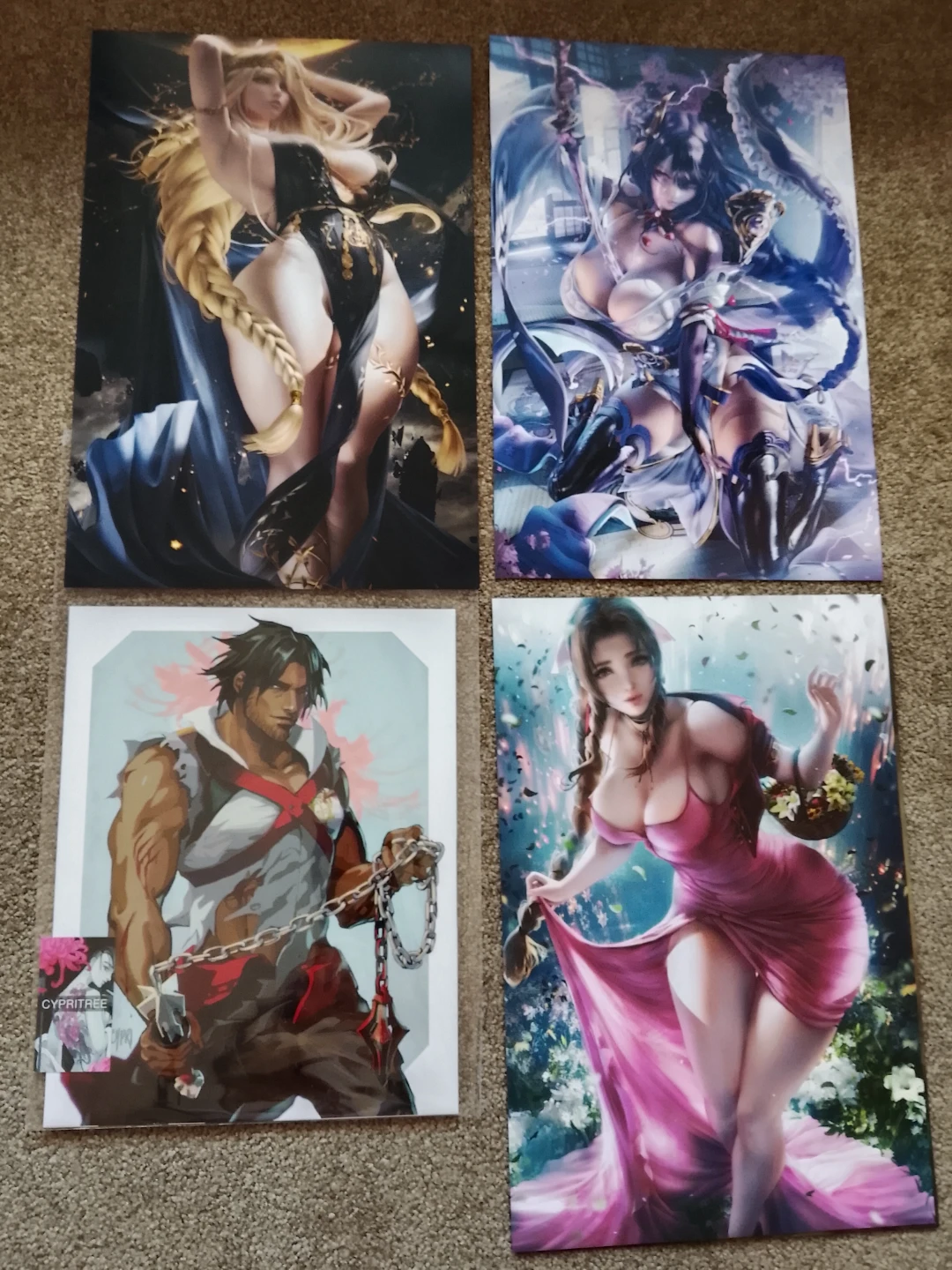 Assorted Anime and Game Art Prints - photo 3