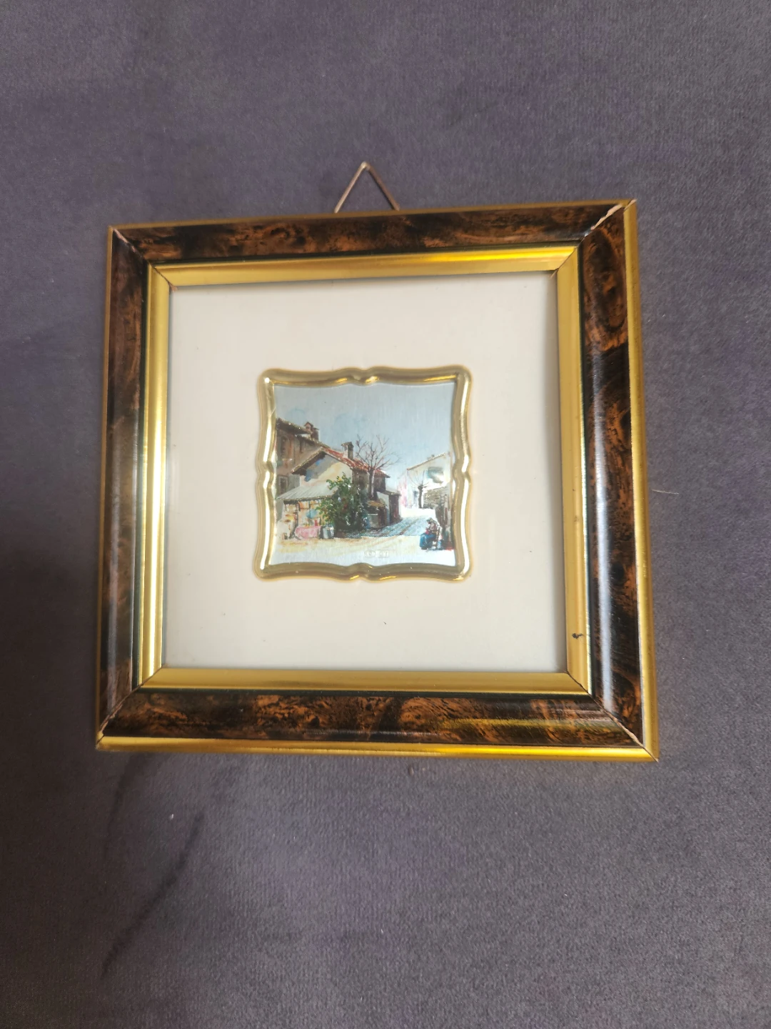 Framed Miniature Painting - CV Italy