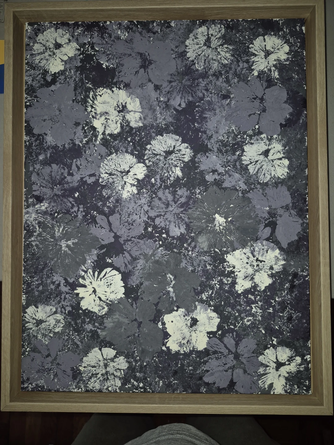 Framed Floral Abstract Art Painting