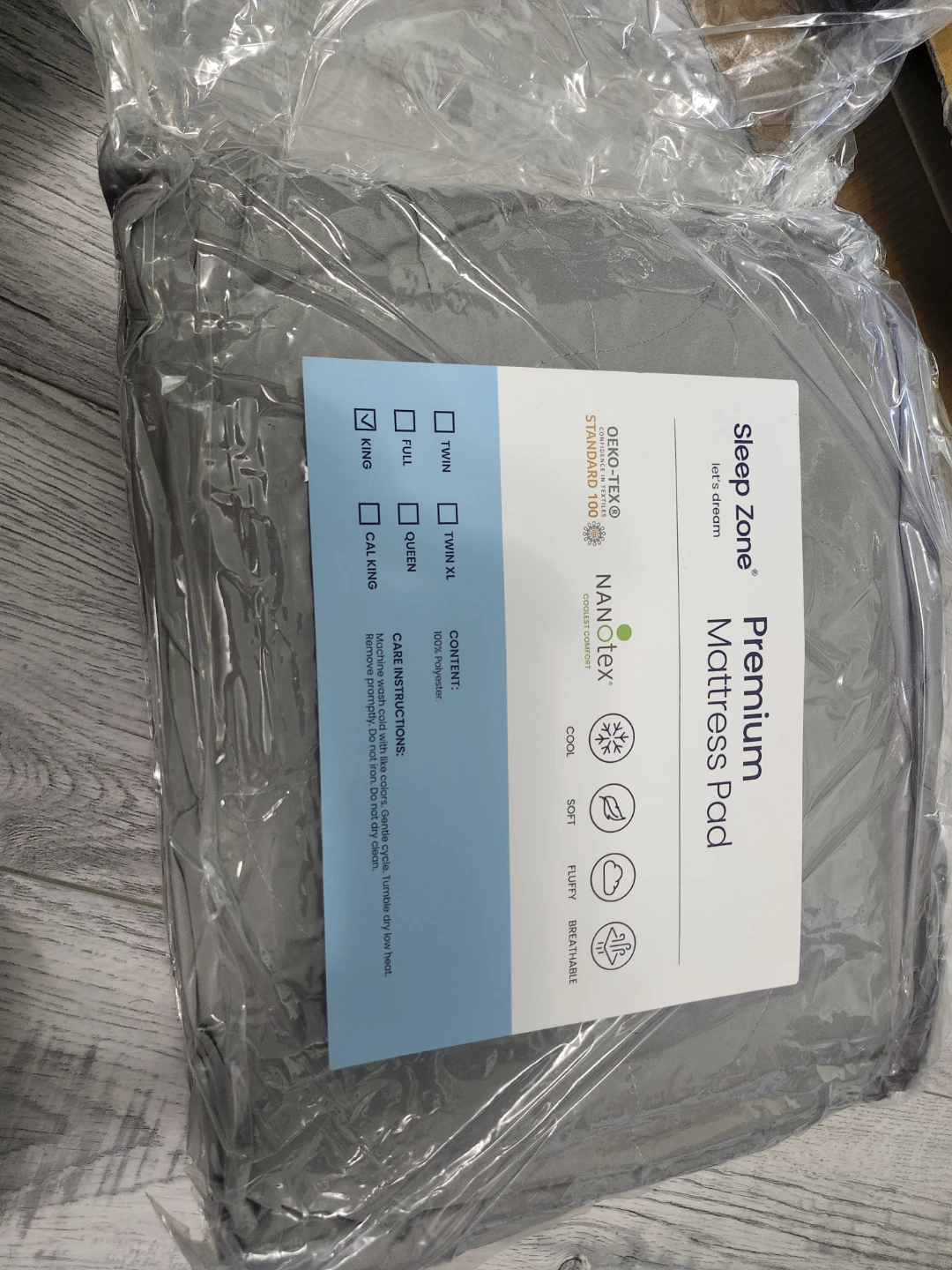 Sleep Zone Premium Mattress Pad - King Size