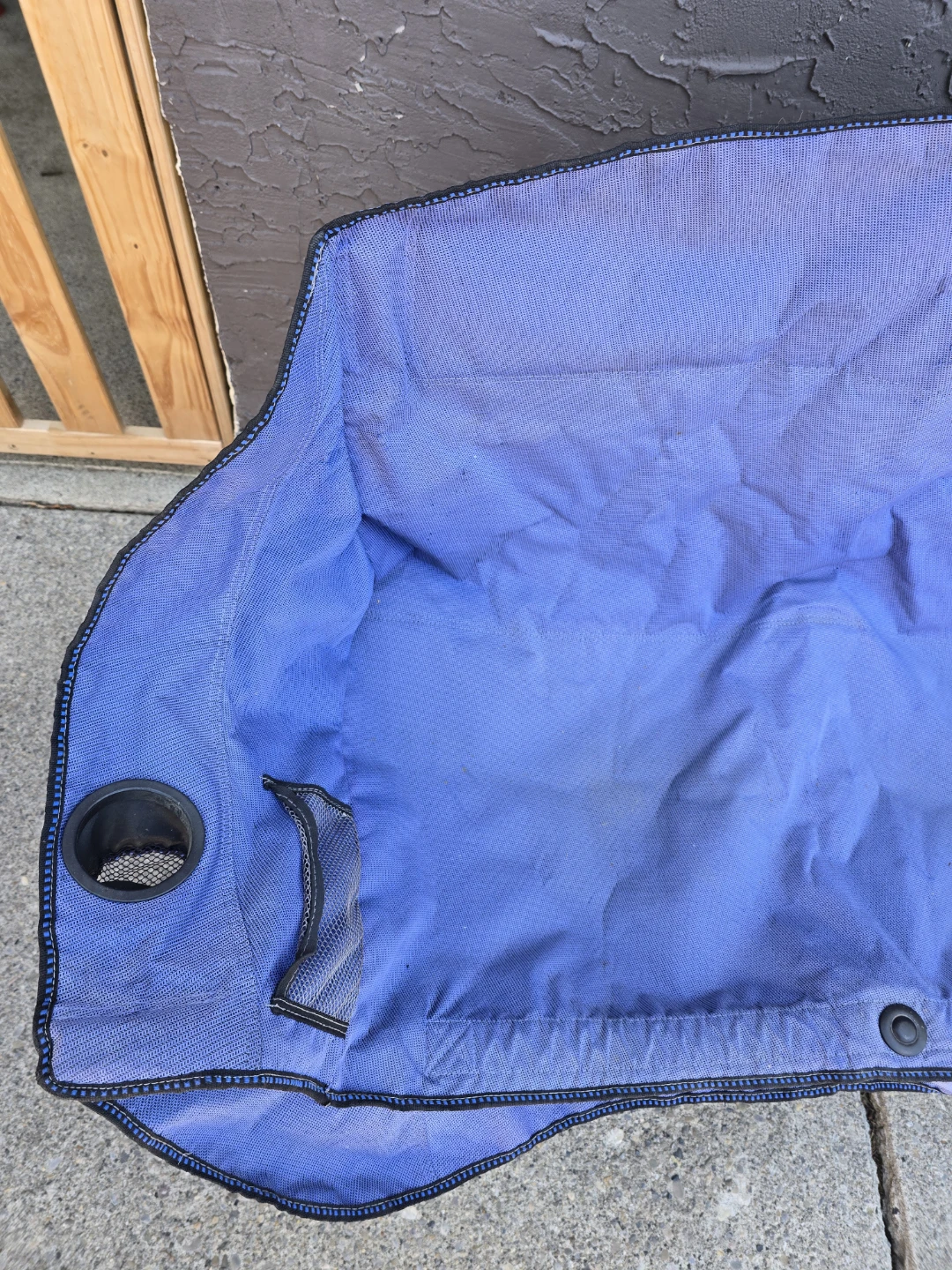 Blue, foldable double camping with cup holder - photo 3