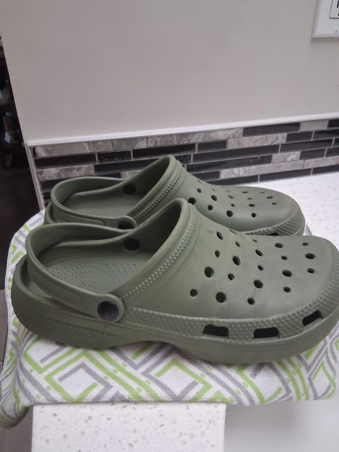 Olive Green Clog SHOES SIZE 11