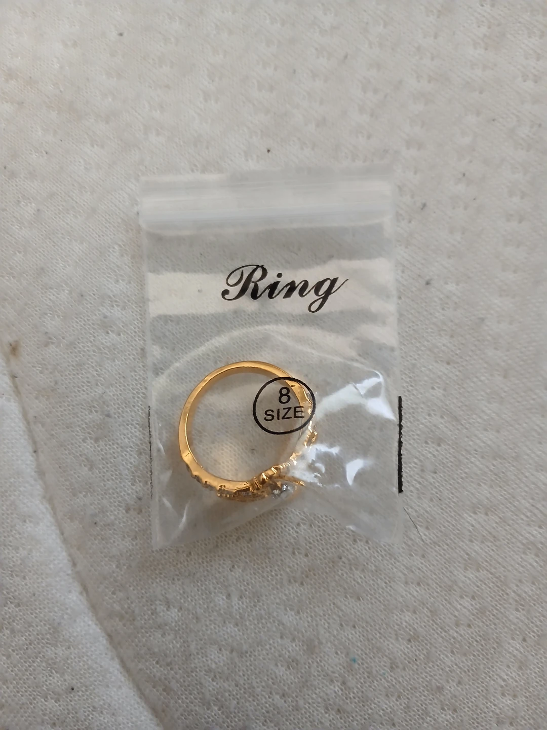 14K Gold Plated Copper Cubic Zirconia 2 Carat Total Eagle Ring - photo 2
