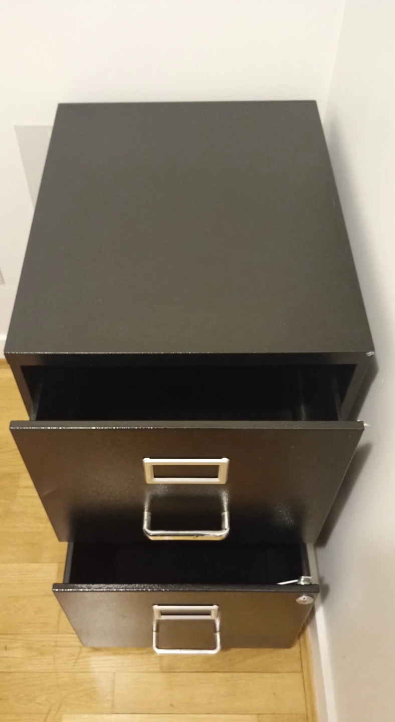 Black 2-Drawer Filing Cabinet