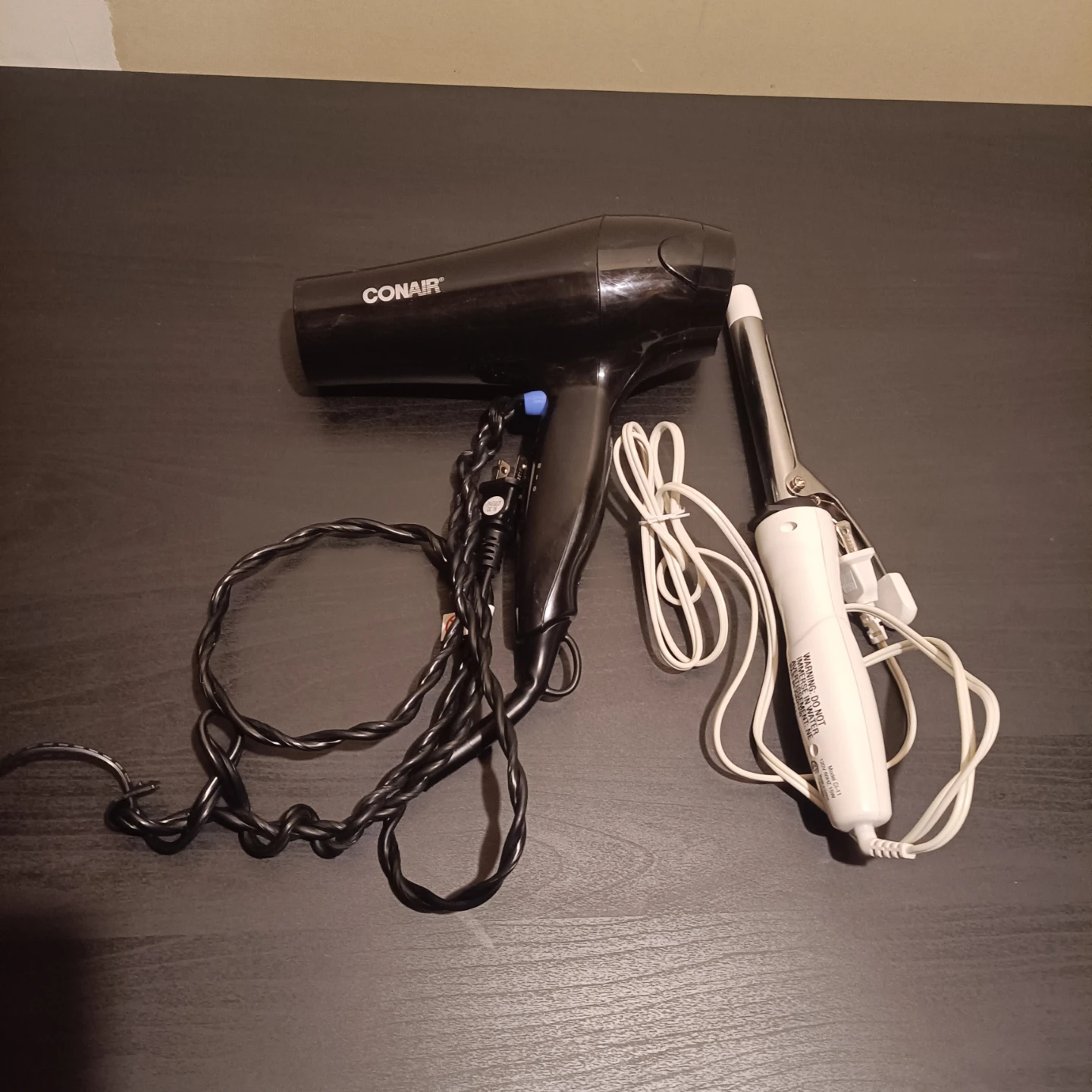 Conair Black Hair Dryer and Curling Iron Set