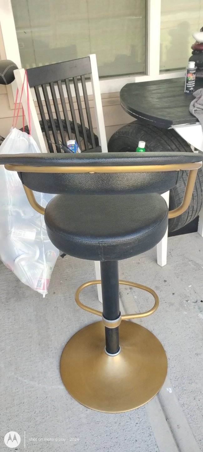 Bar Stool with Gold Accents - photo 3