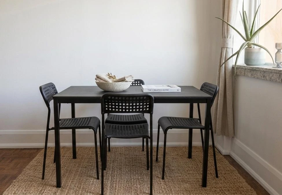 Black Dining Table and Chairs Set