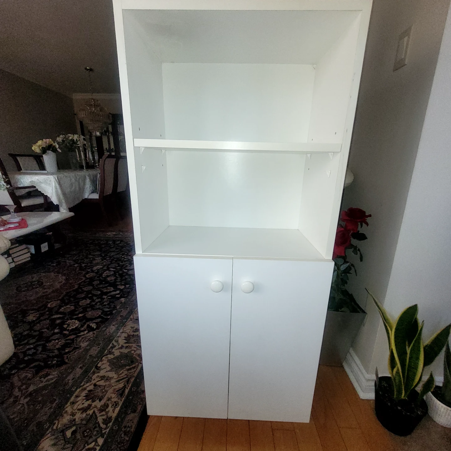 White Bookcase with Cabinet Doors - photo 4