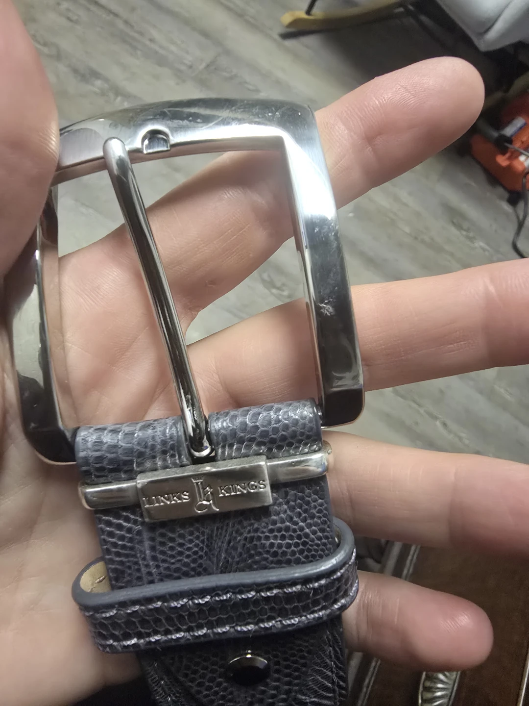 Links  Kings  Lizard Embossed Leather Belt