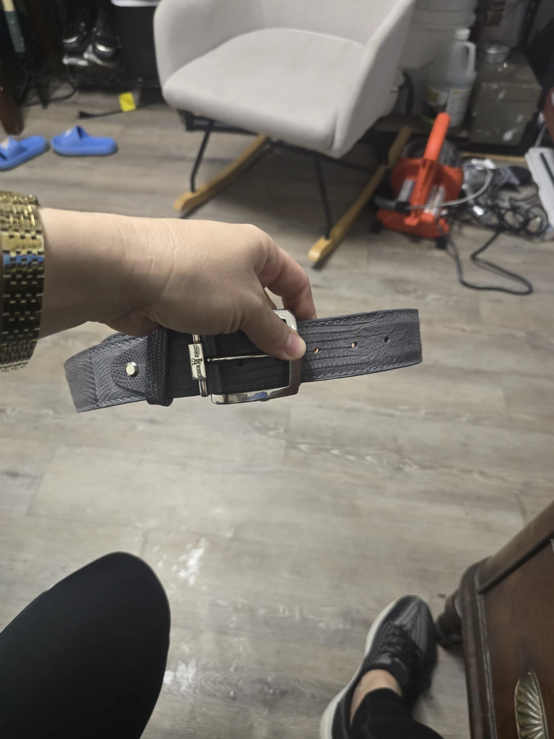 Links  Kings  Lizard Embossed Leather Belt - photo 2