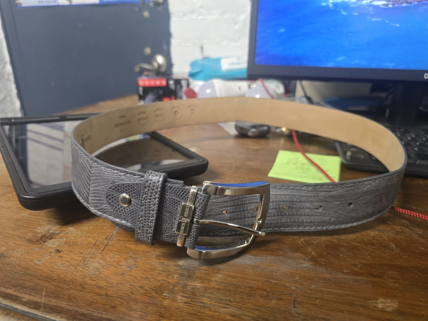 Links  Kings  Lizard Embossed Leather Belt - photo 3