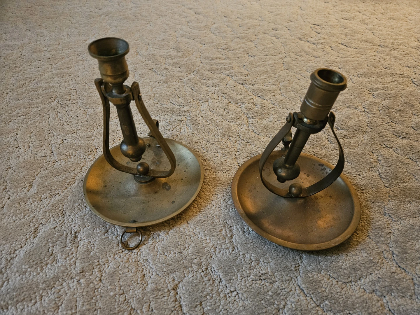Brass coloured Candlesticks Holders - Pair