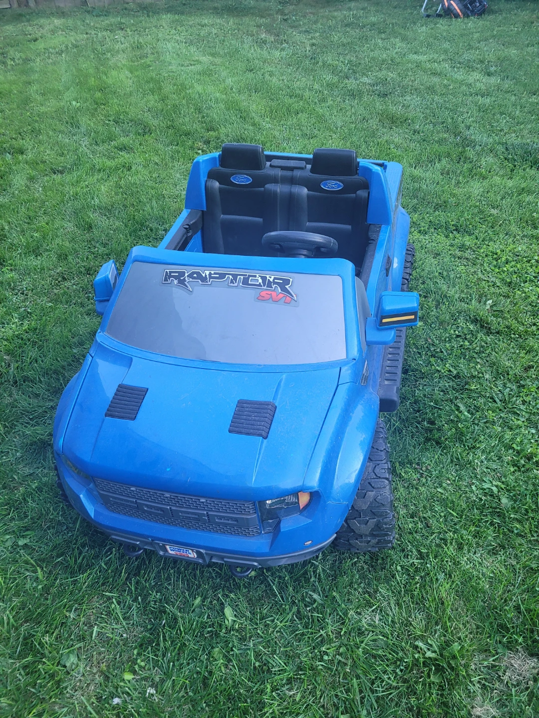 Blue Ford Raptor Ride-On Toy Truck