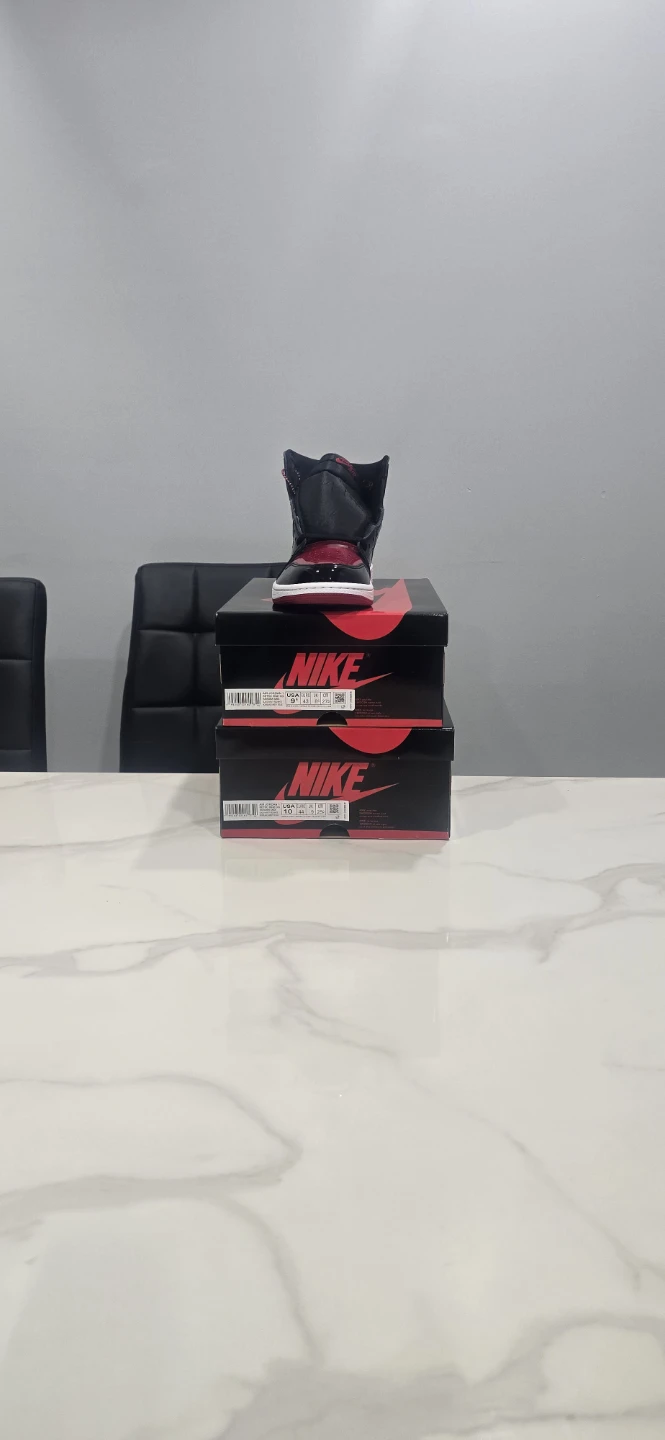 Air Jordan 1 Patent Bred size 9.5, 10 - photo 4