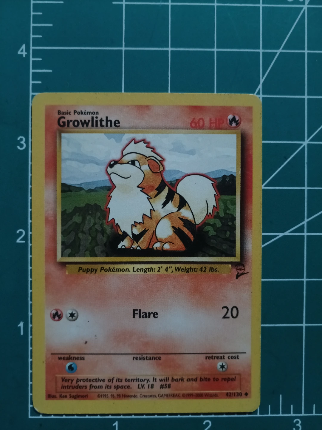 Growlithe Basic Pokemon Card