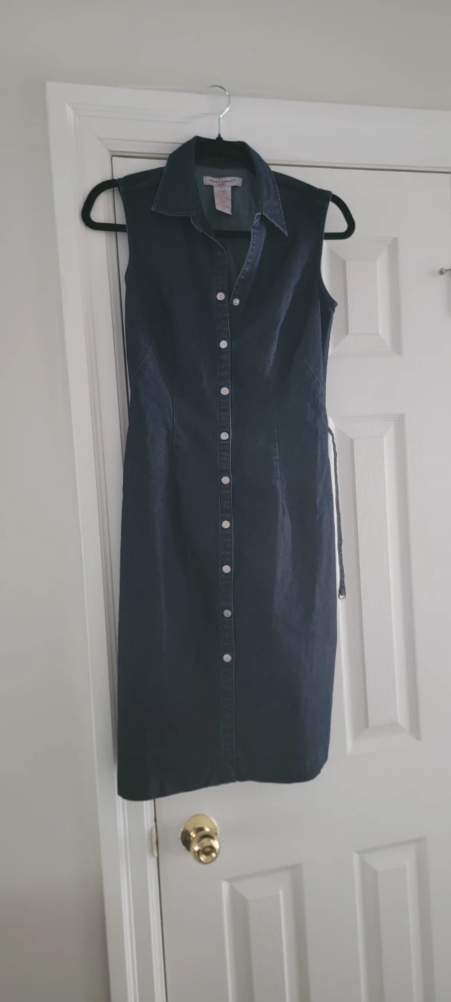 Point Zero Sleeveless Denim Dress Size 5