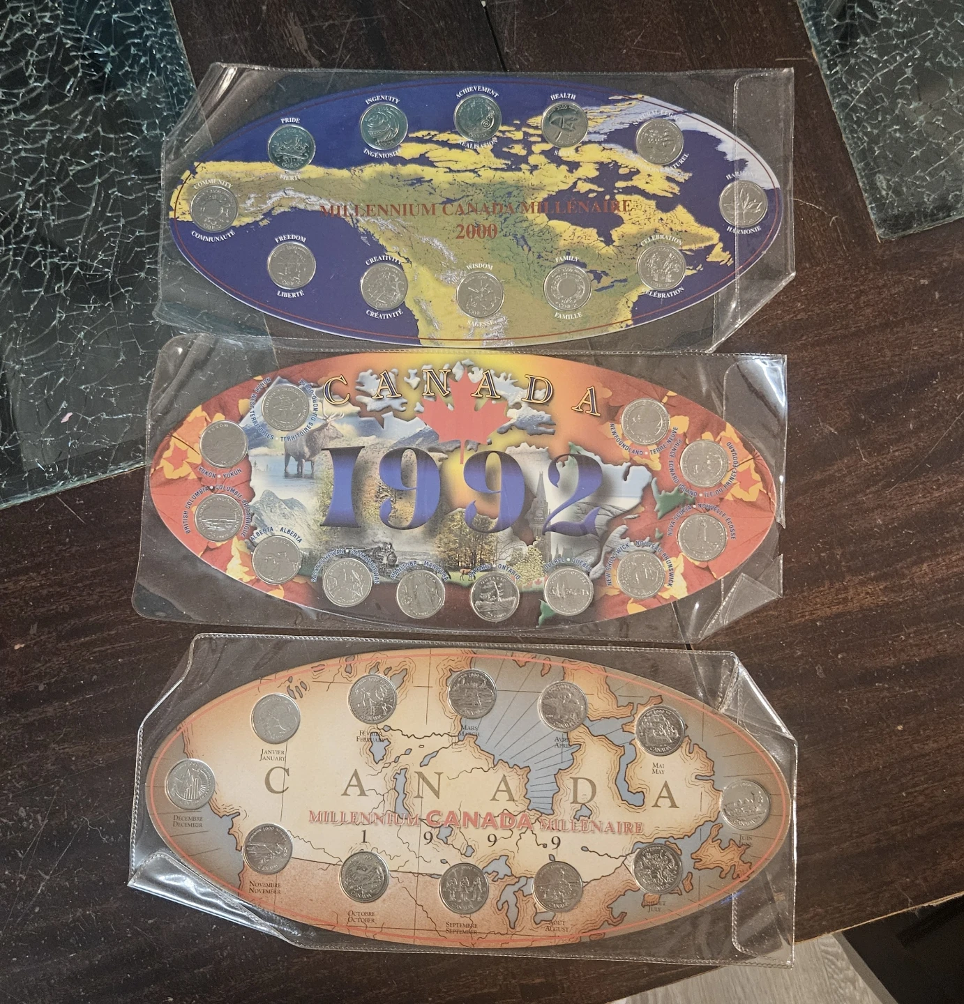 Collection of Canadian Millennium and Canada 1992 Coin Sets
