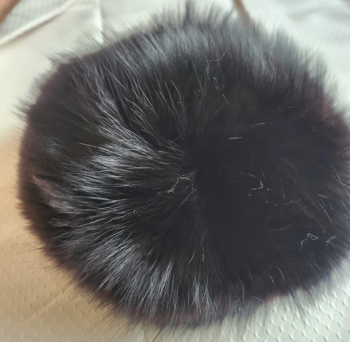 Real Black Fox Fur  Hat