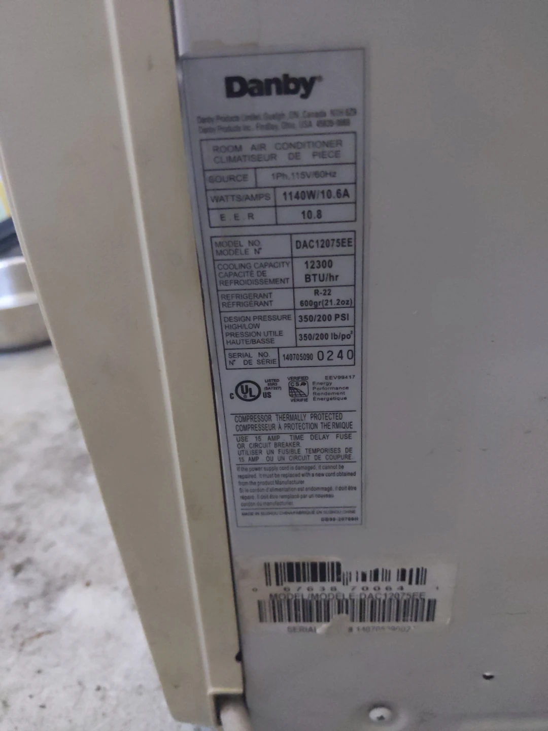 Danby 12300 BTU Room Air Conditioner - photo 2