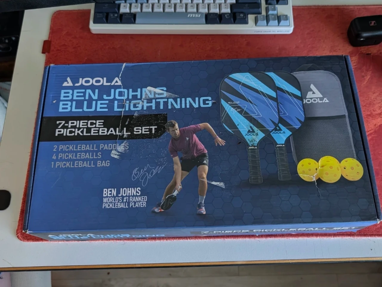 JOOLA Ben Johns Blue Lightning 7-Piece Pickleball Set