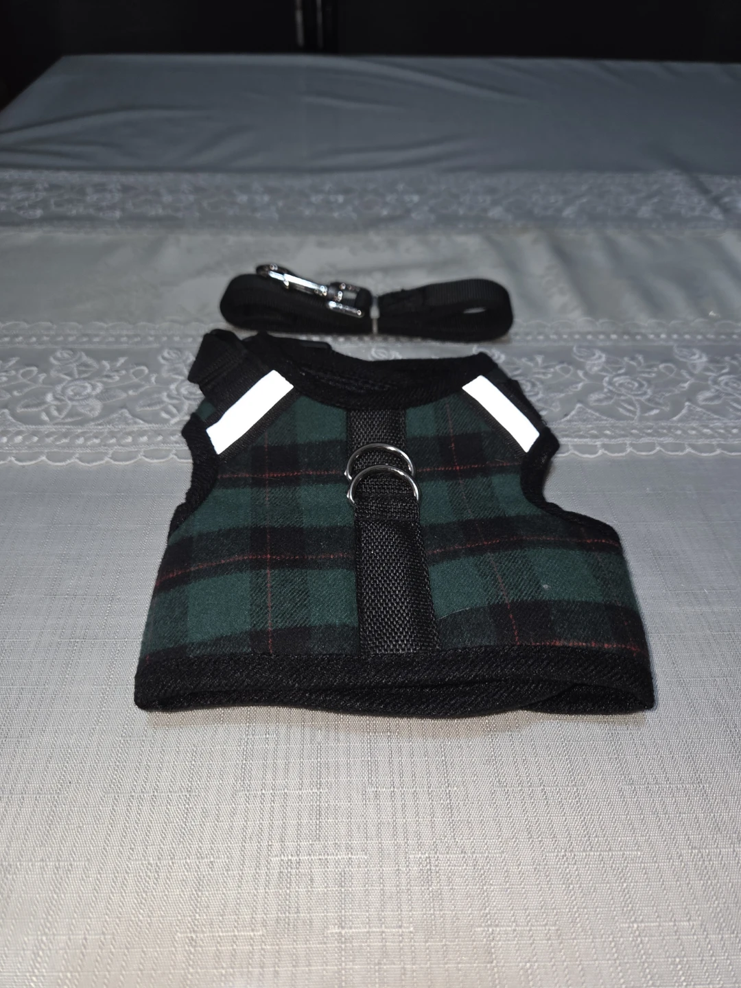 Black Pet Harness and Leash Set