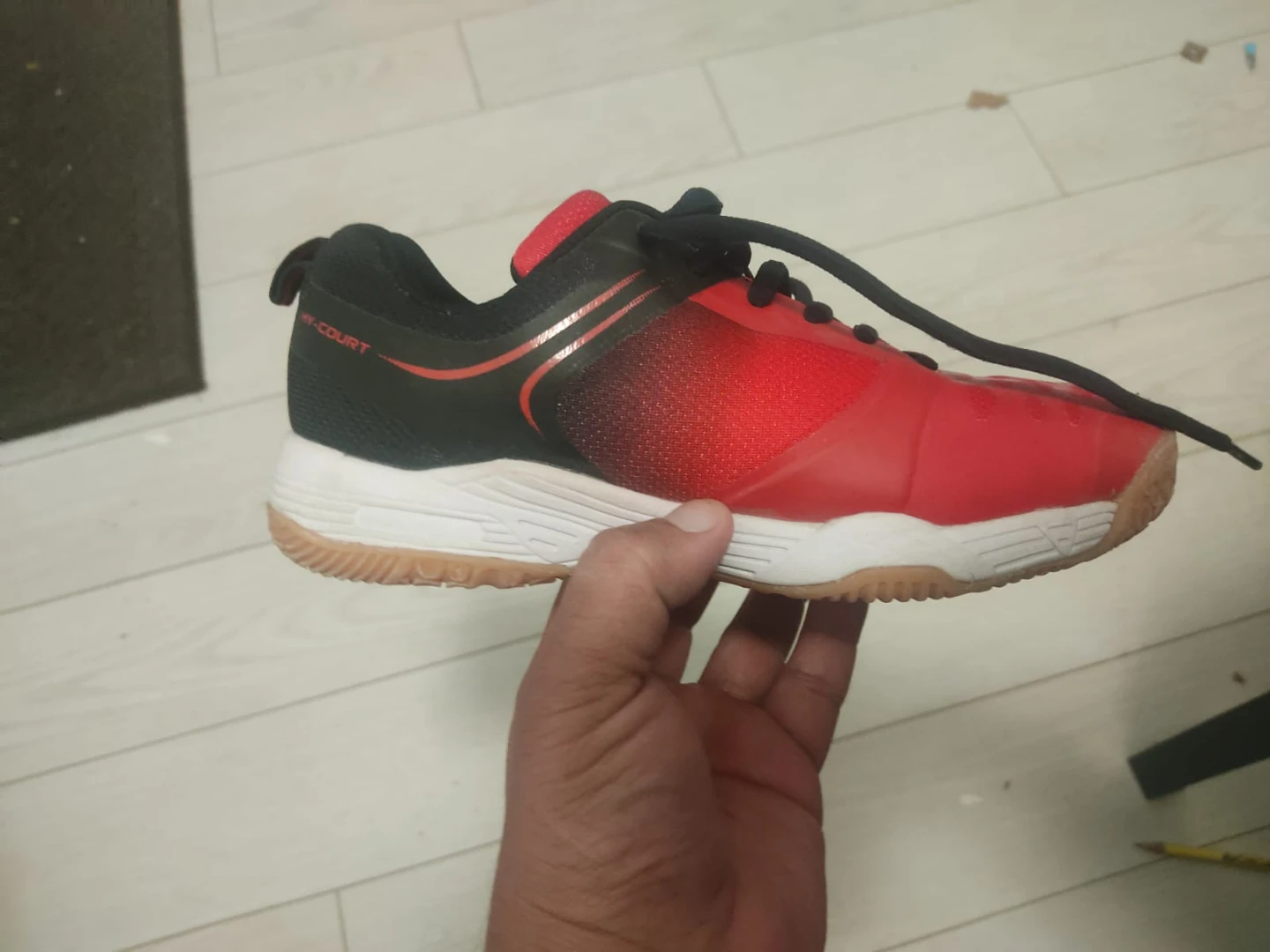 Nivia Red and Black Court Shoes