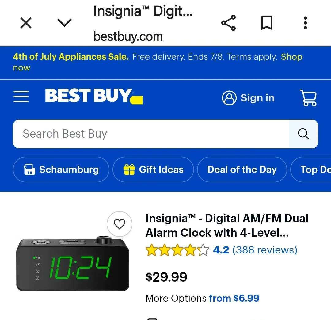 Insignia Digital AM/FM Dual Alarm Clock - photo 5