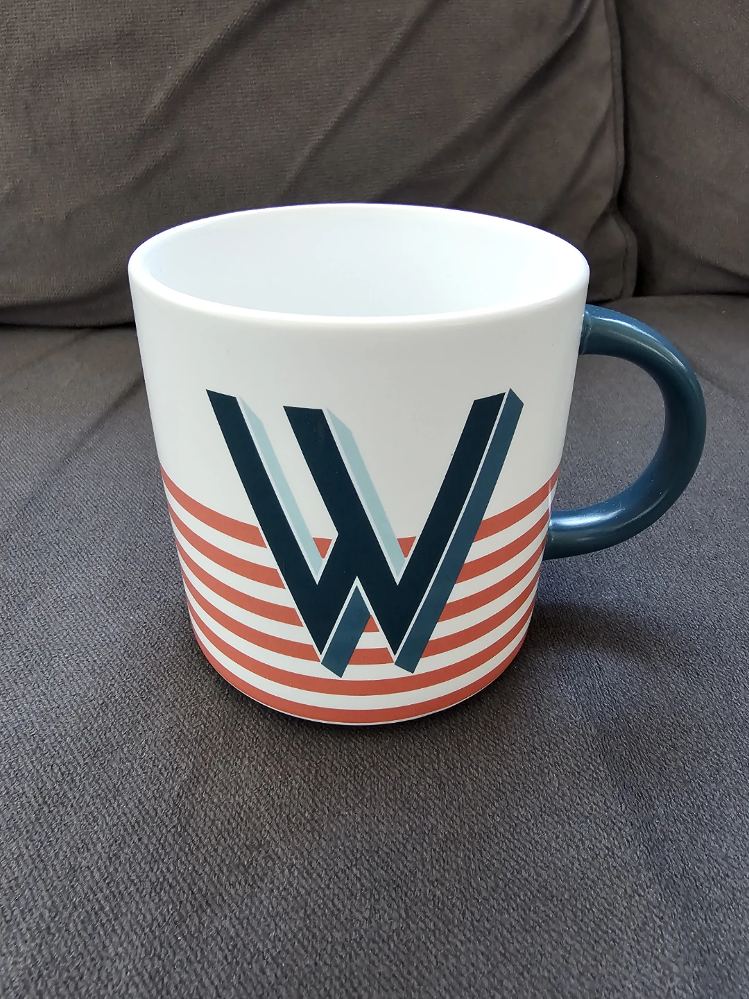 Indigo OUI Monogram "W" Mug ☕️ ⚽️