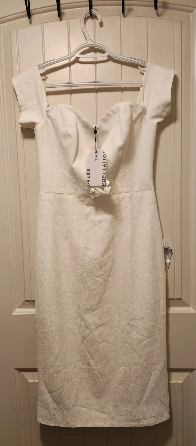 Dress The Population Nicole Sheath Dress Off-White - photo 5