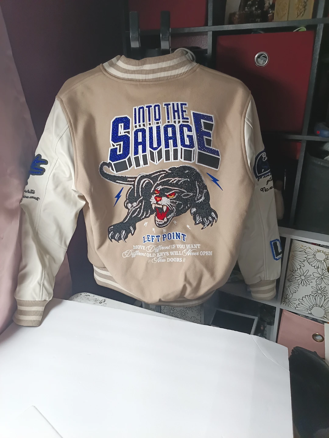 Left Point Varsity Jacket Into A Savage Size L - photo 2