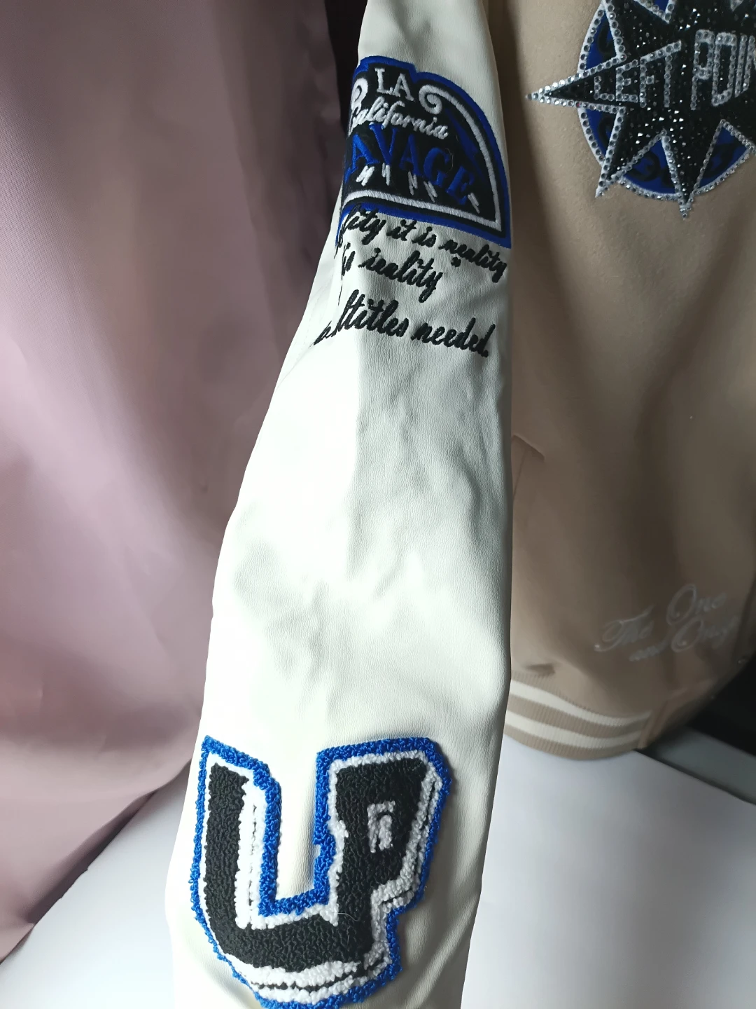 Left Point Varsity Jacket Into A Savage Size L - photo 5