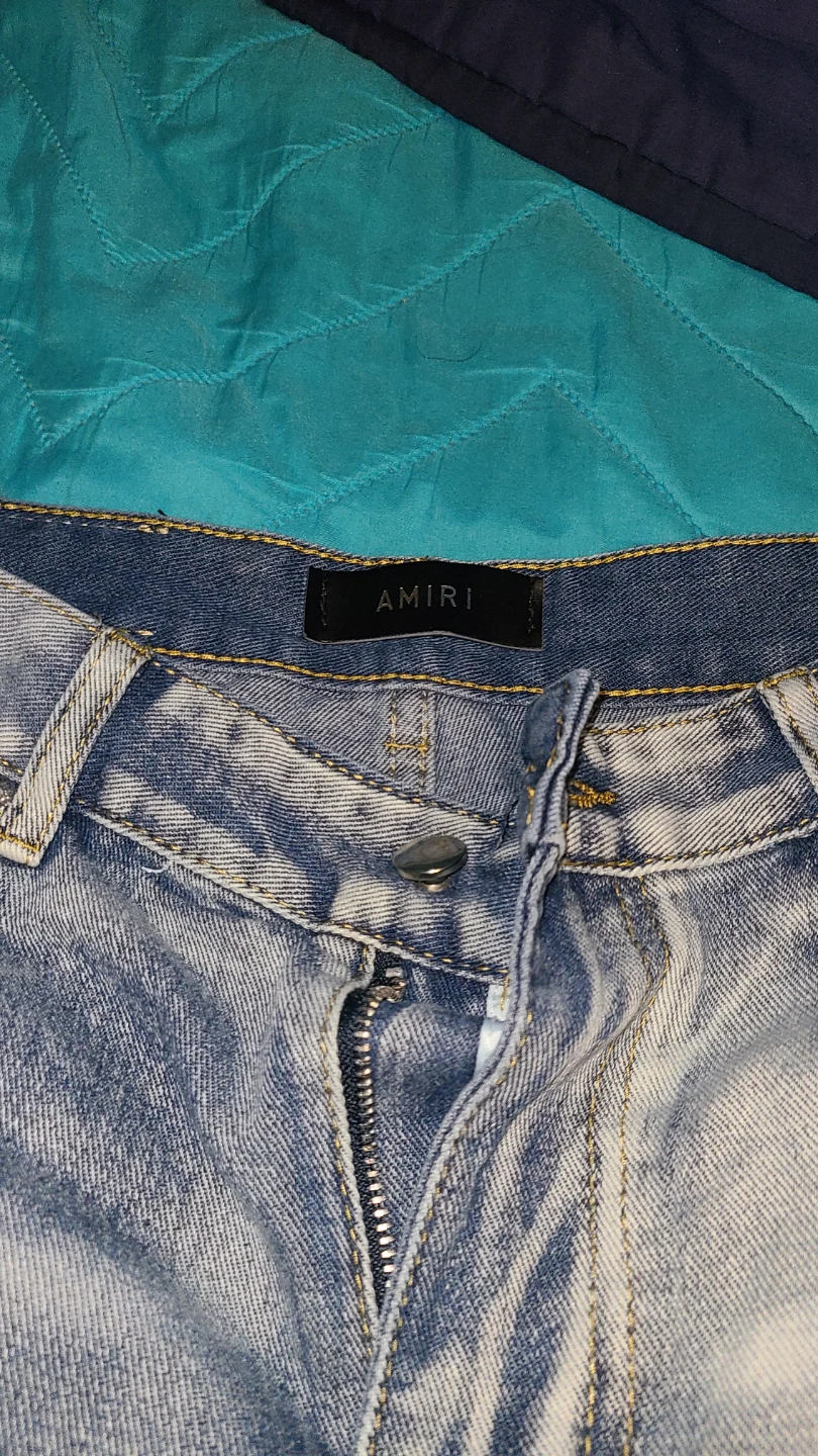AMIRI Jeans - Distressed Light Wash Denim - photo 2