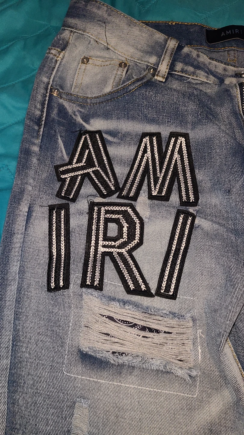 AMIRI Jeans - Distressed Light Wash Denim - photo 3
