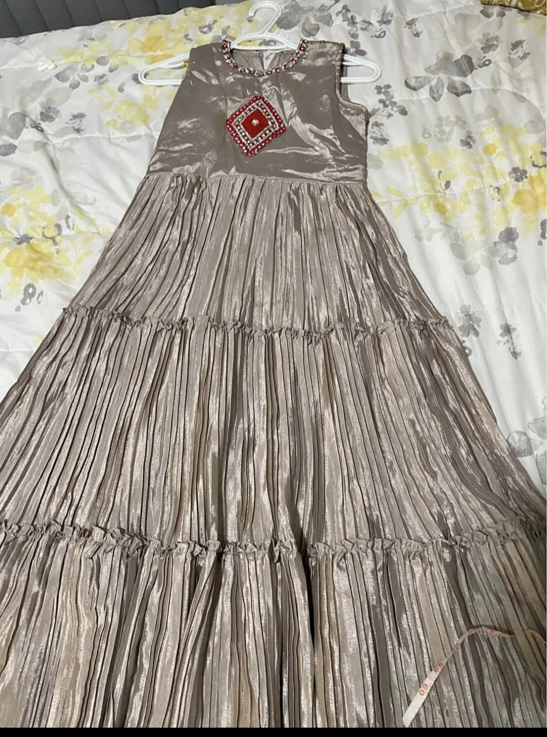 Girls Tiered Maxi Dress with Jacket - photo 5